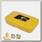 Таблетница (Кейс для капсул) F2 full forse (Scitec) желтая, черный логотип